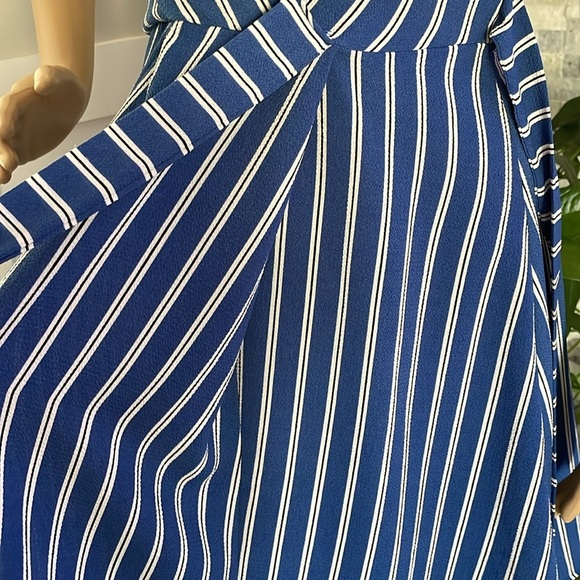 Monteau Striped Wrap Dress Sz M - Picture 8 of 10
